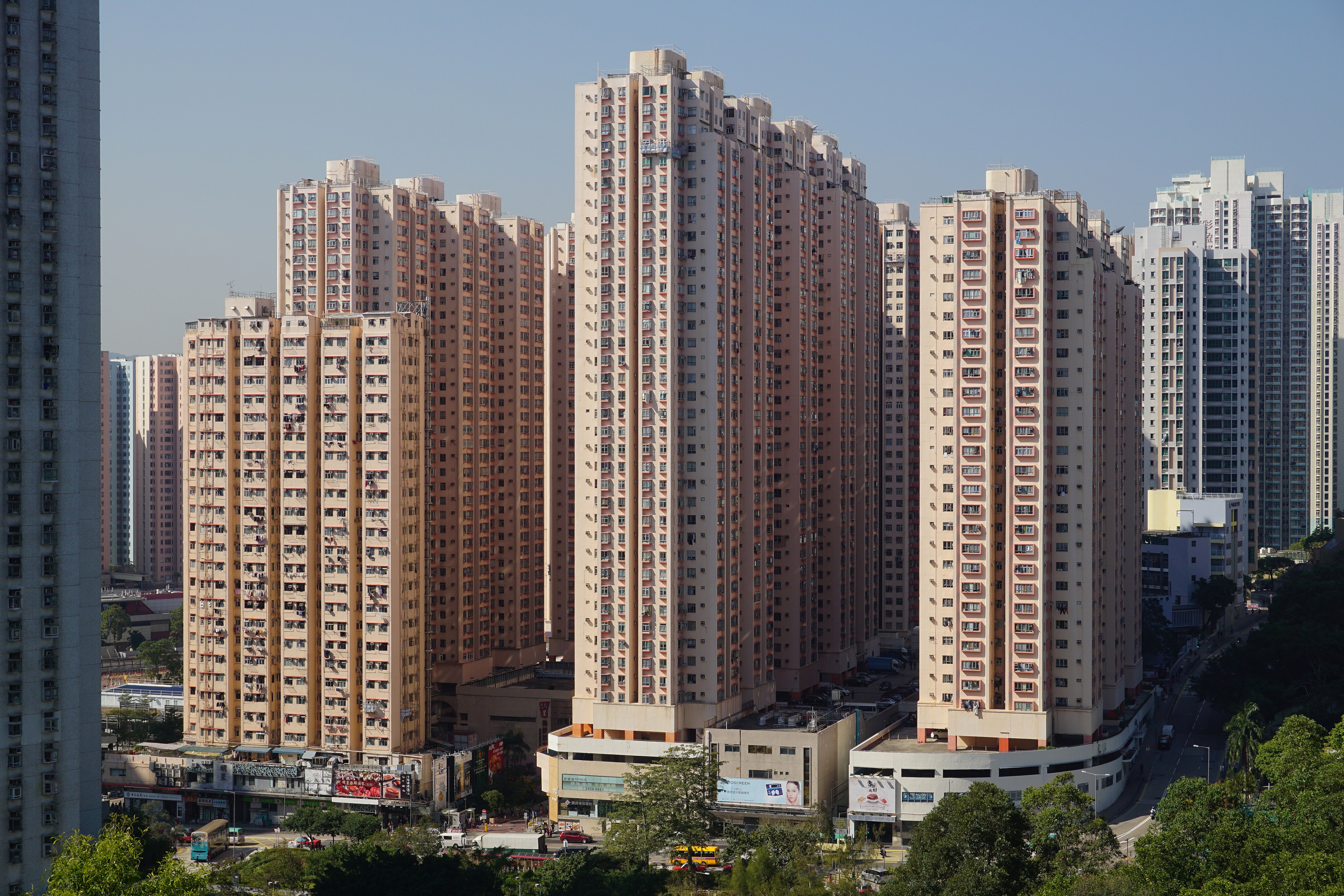 Amoy Gardens, a housing estate in Hong Kong.