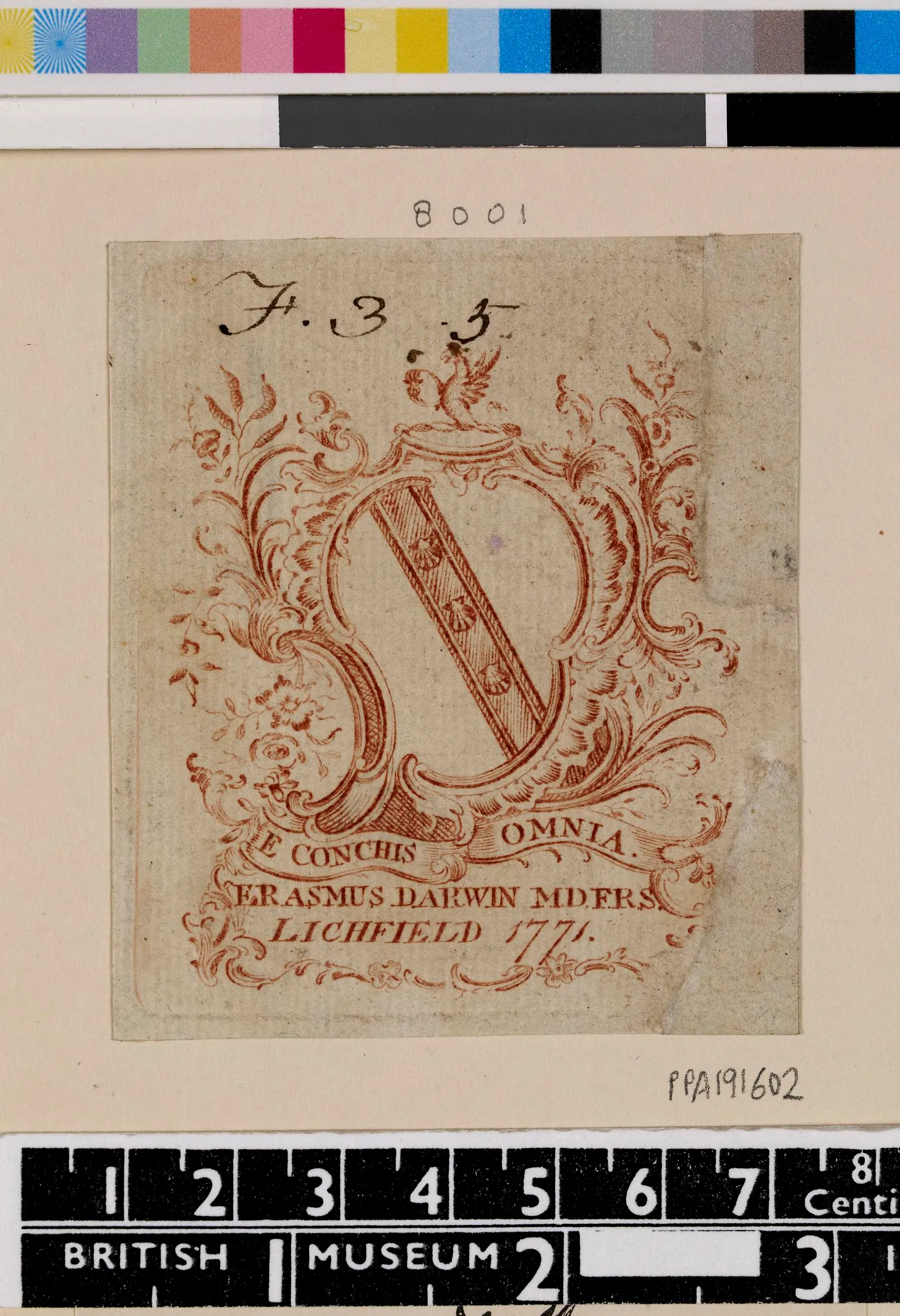 Erasmus Darwin’s family crest.
