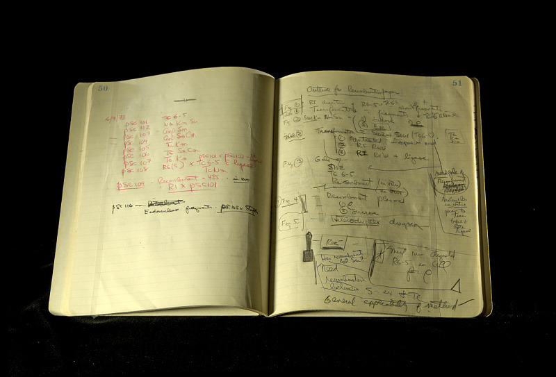Stanley Cohen's lab notebook from 1972.