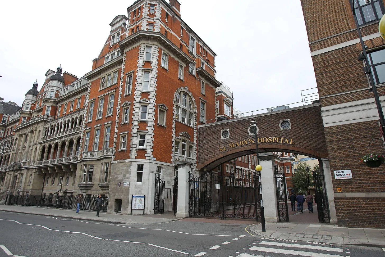 St. Mary's Hospital from Praed Street.