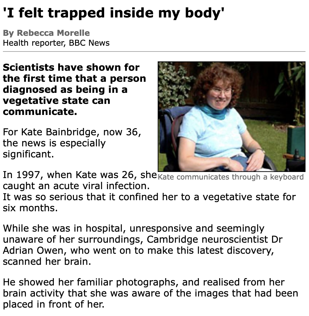 Clipping from a 2006 BBC article