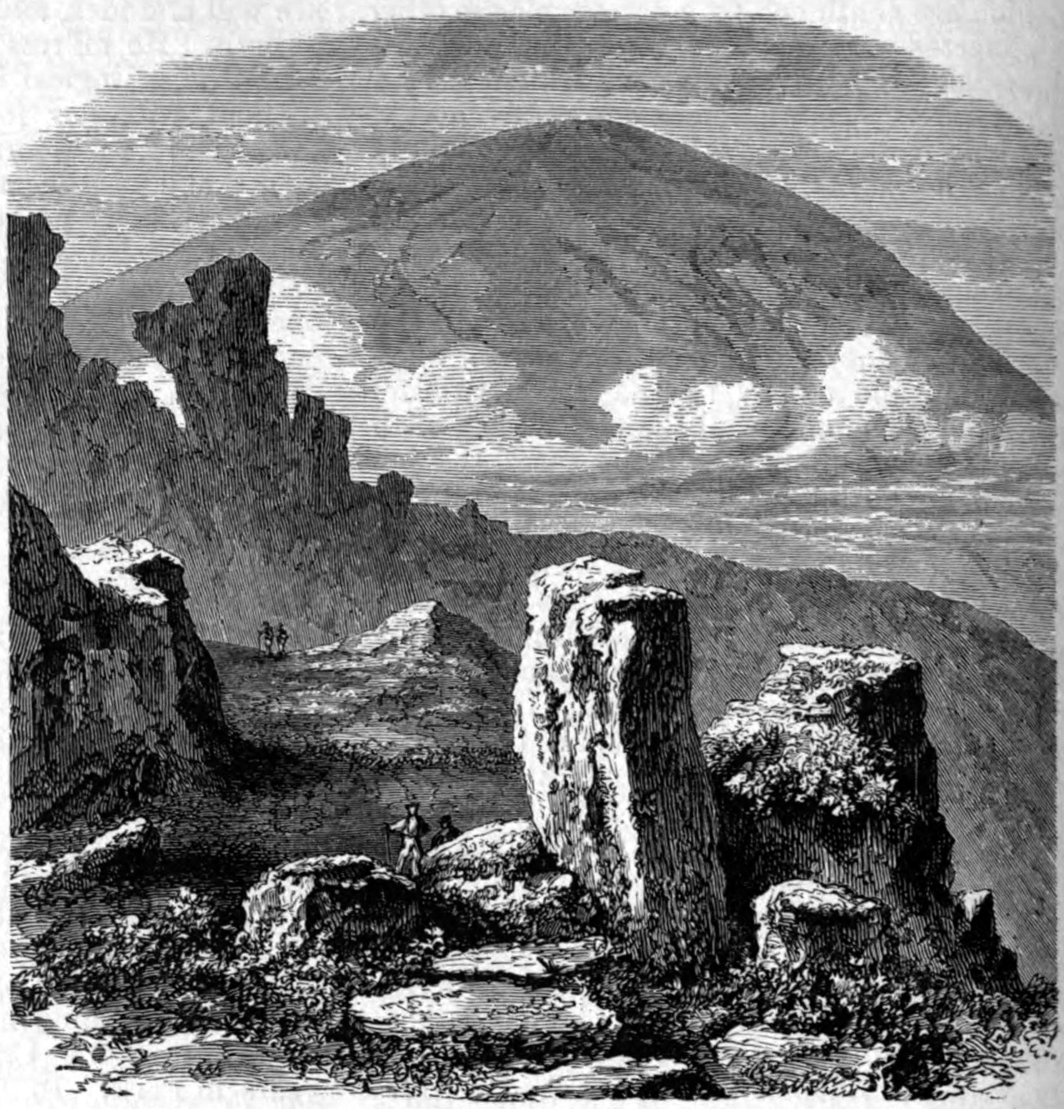 A wood engraving of the Brocken in the Harz Mountains, ca. 1879.