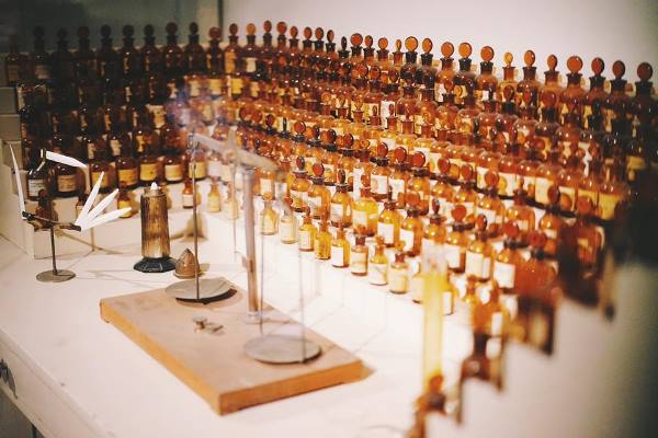 Work station of French perfumer Jean Carles