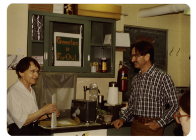McClintock and Rédei at the University of Missouri-Columbia, 1978.