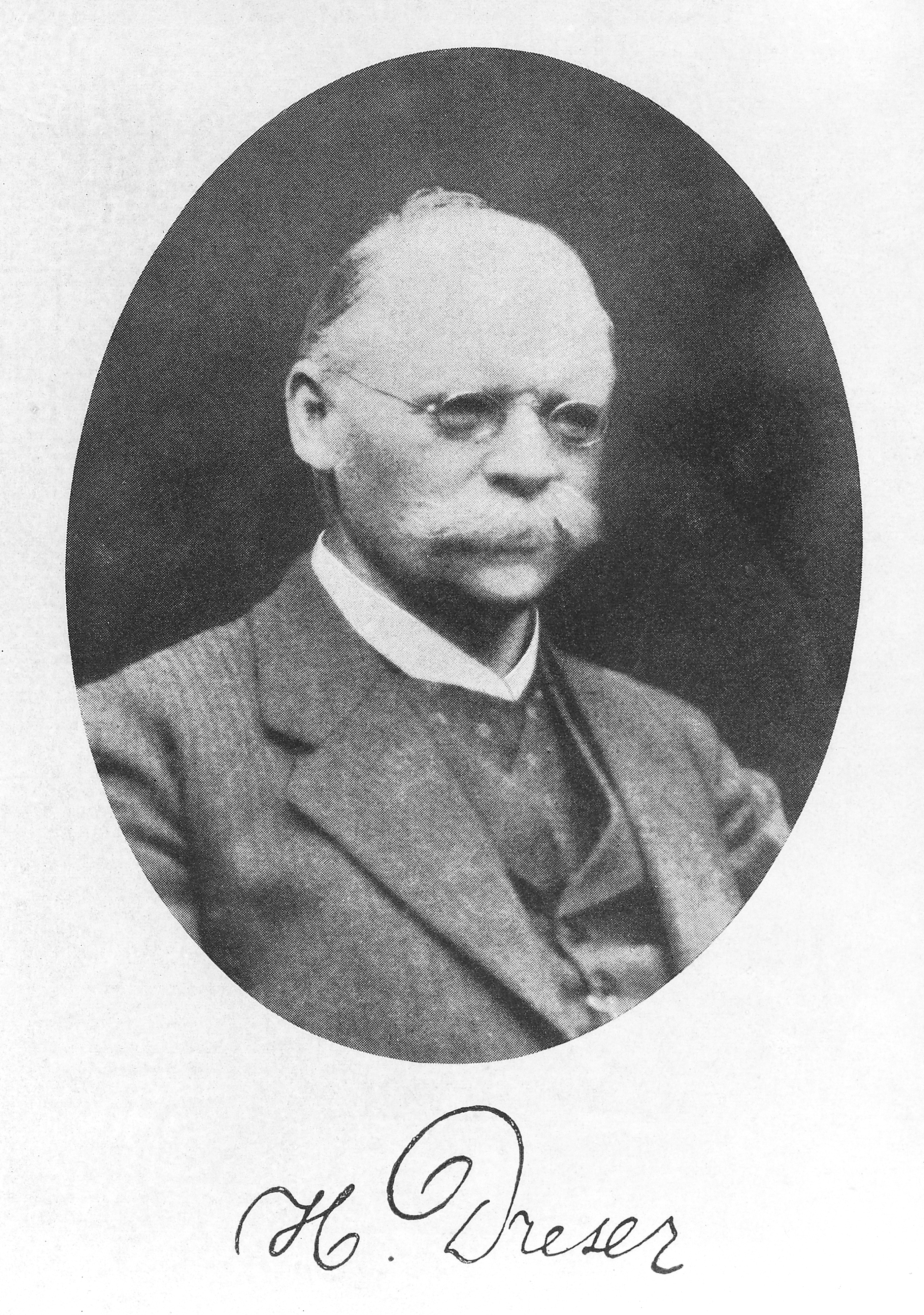 Heinrich Dreser, with an elaborate mustache.