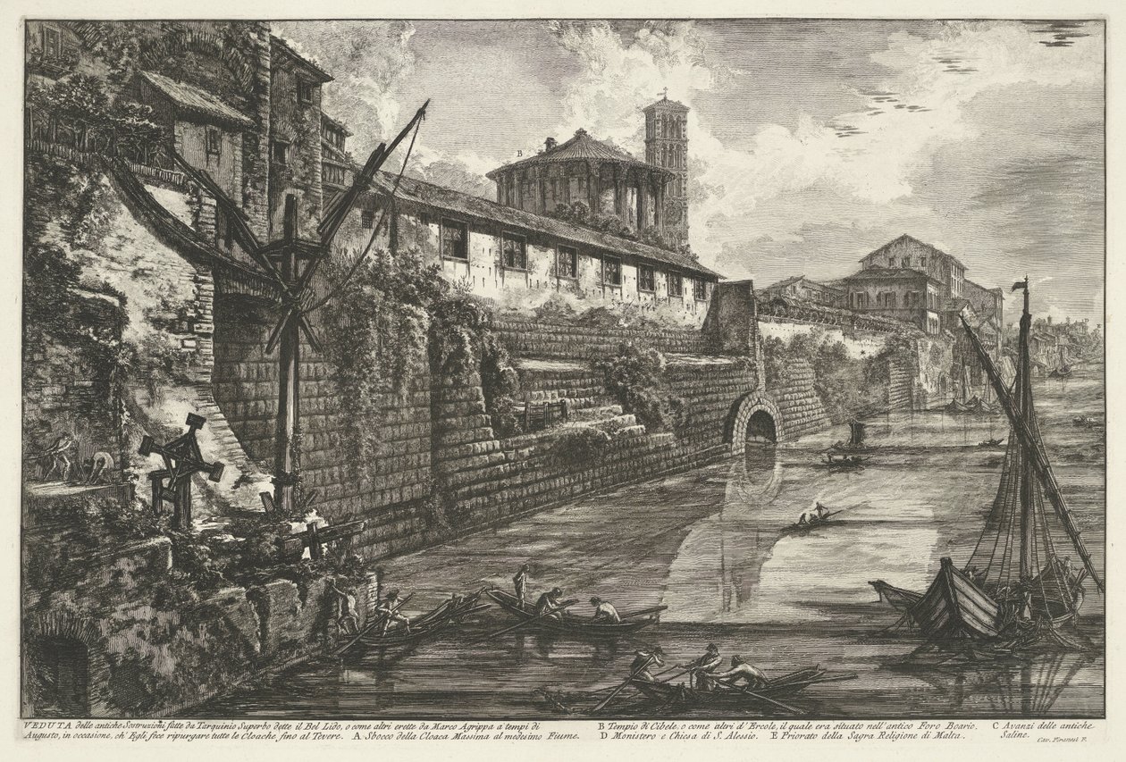 Rome's Cloaca Maxima, as etched by Giovanni Battista Piranesi.