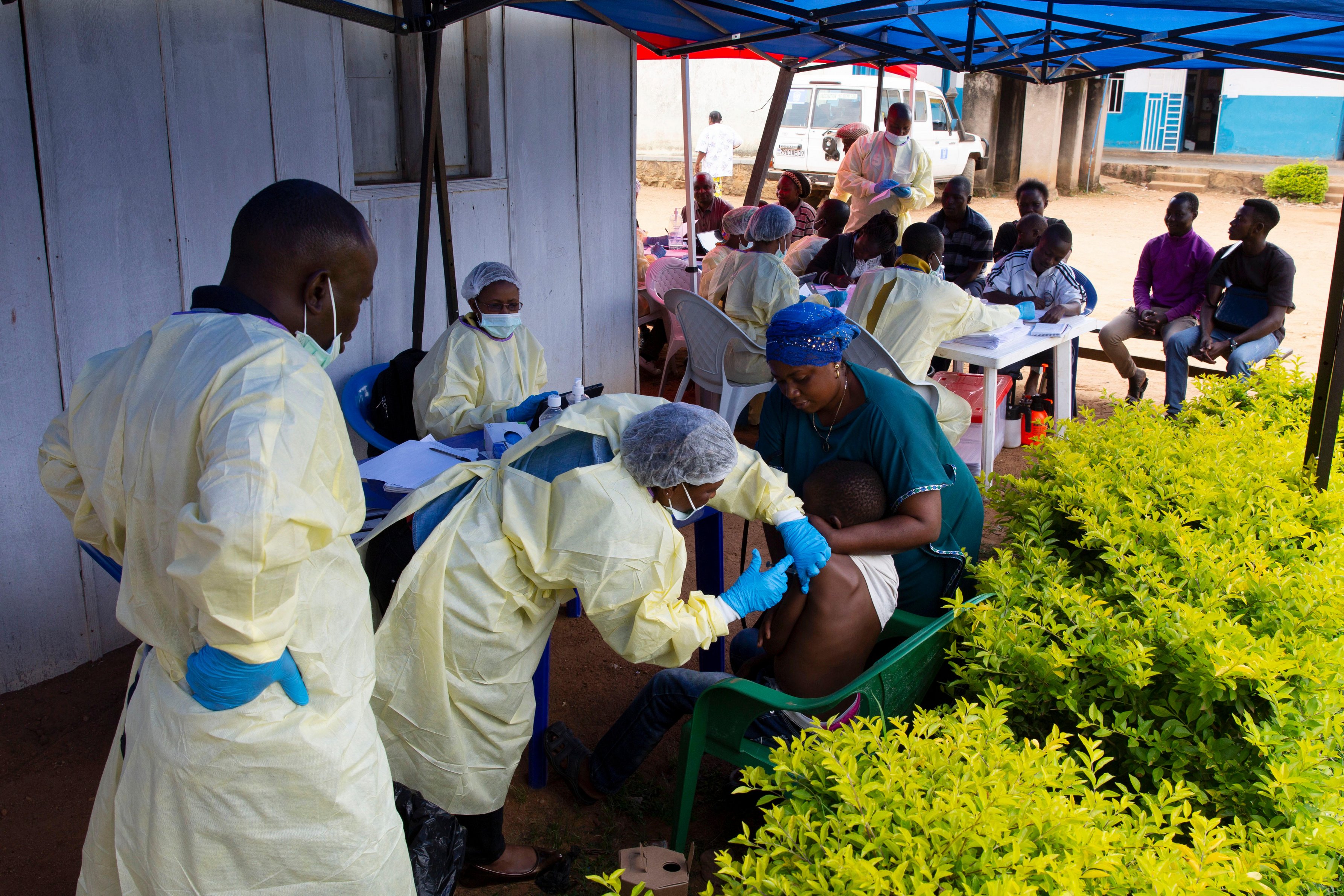 An Ebola vaccine clinic in the Democratic Republic of the Congo.