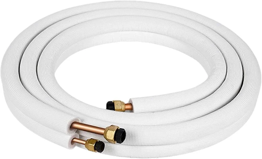 Copper Pipe Set with Insulation 1/4" & 3/8" (3 Meters)