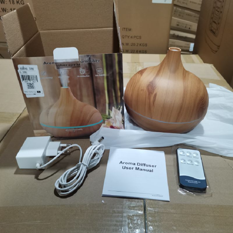 Humidificador de purificación de aire remoto shale wood grain 500ML — foto 6