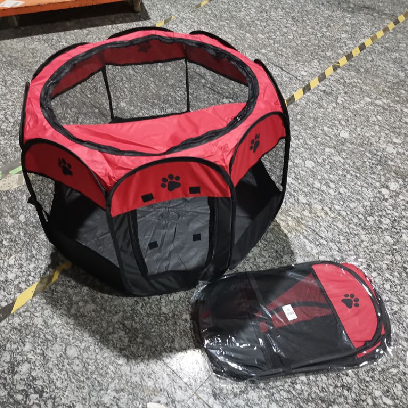 91*58*91cm Corral para mascotas talla XL color rojo y negroXL — foto 7