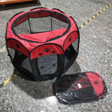 91*58*91cm Corral para mascotas talla XL color rojo y negroXL — miniatura 7