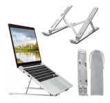 color plateado Soporte plegable de Acero carbono para notebook — miniatura 1