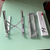 color plateado Soporte plegable de Acero carbono para notebook — miniatura 5