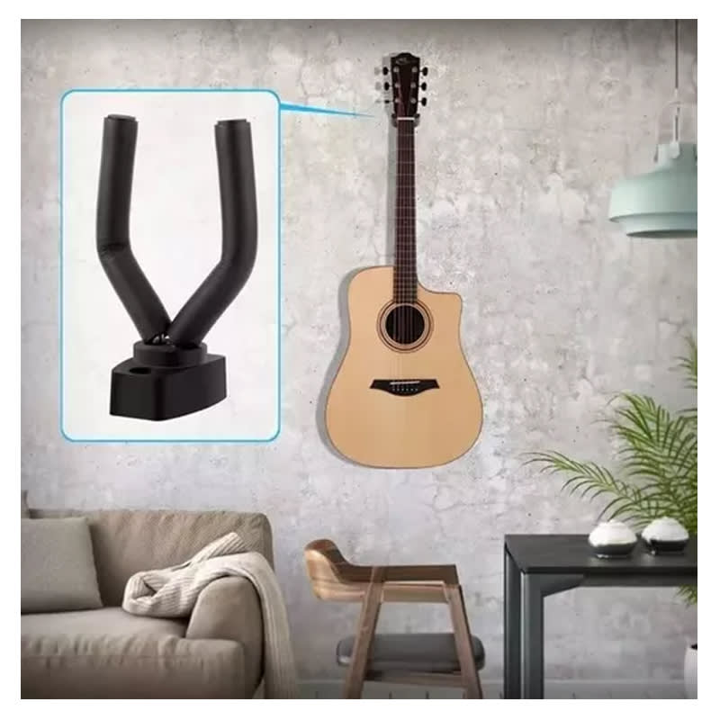 4pcs Soporte Guitarra Pared Colgador Bajo Y Ukelele Color Negro — foto 3