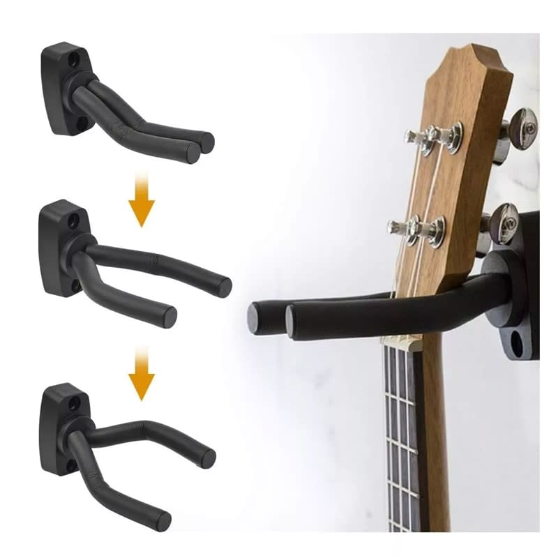 4pcs Soporte Guitarra Pared Colgador Bajo Y Ukelele Color Negro — foto 4