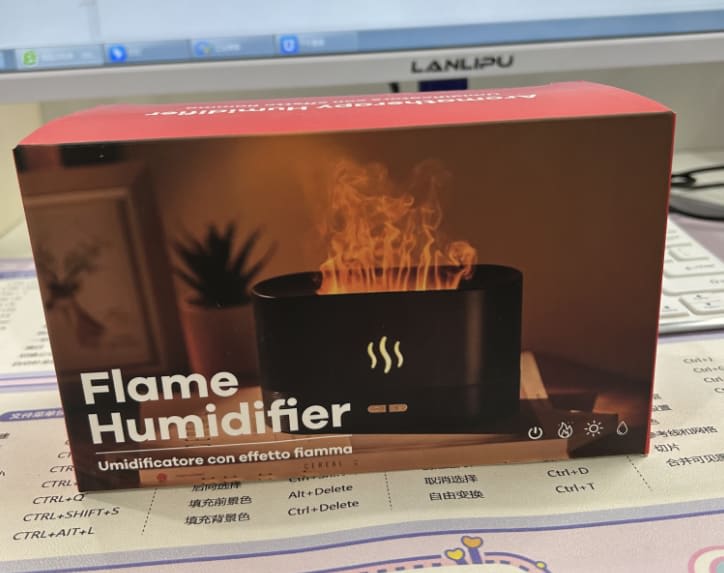 Humidificador Difusor De Aroma Efecto Flama Llama 200ML blanco — foto 7