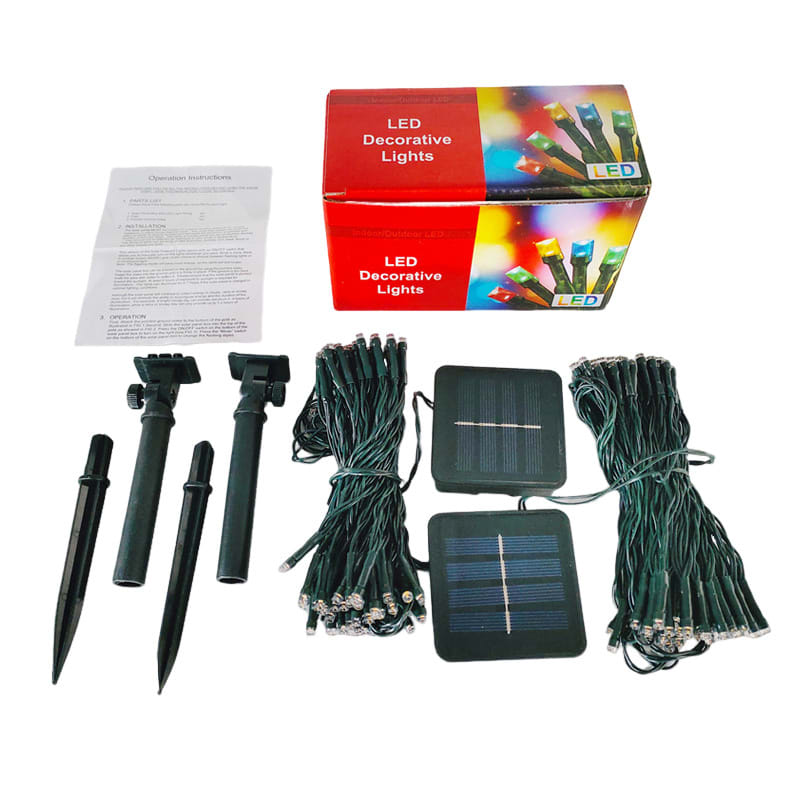 2pcs Total 24m 200 luces Lámparas solares de Navidad — foto 6