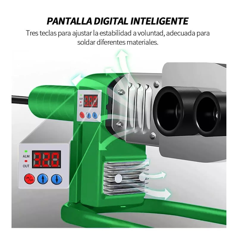 Termofusor Kit 1000w Pantalla Digital De Con 6 Dados+tijeras 63 — foto 3