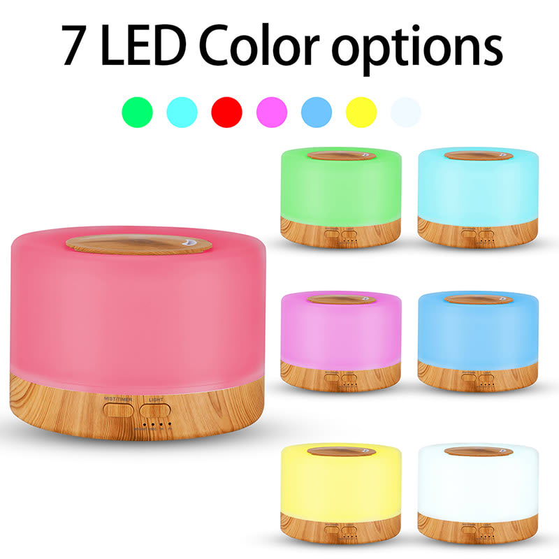 Humidificador con control remoto difusión ultrasónica aire 7LED luz de madera 700ML7 — foto 2