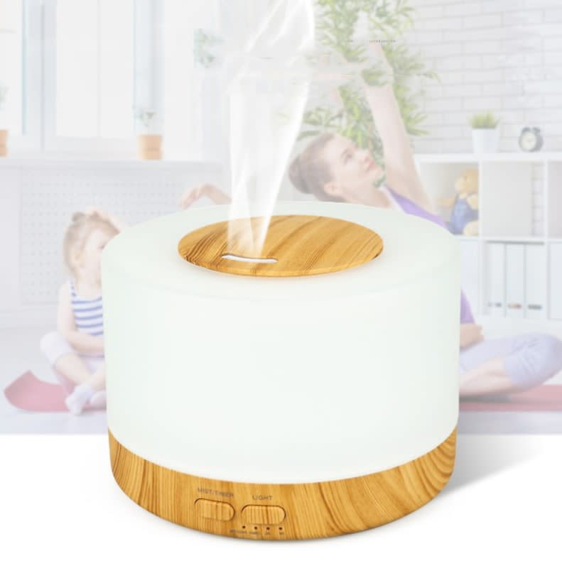 Humidificador con control remoto difusión ultrasónica aire 7LED luz de madera 700ML7 — foto 4