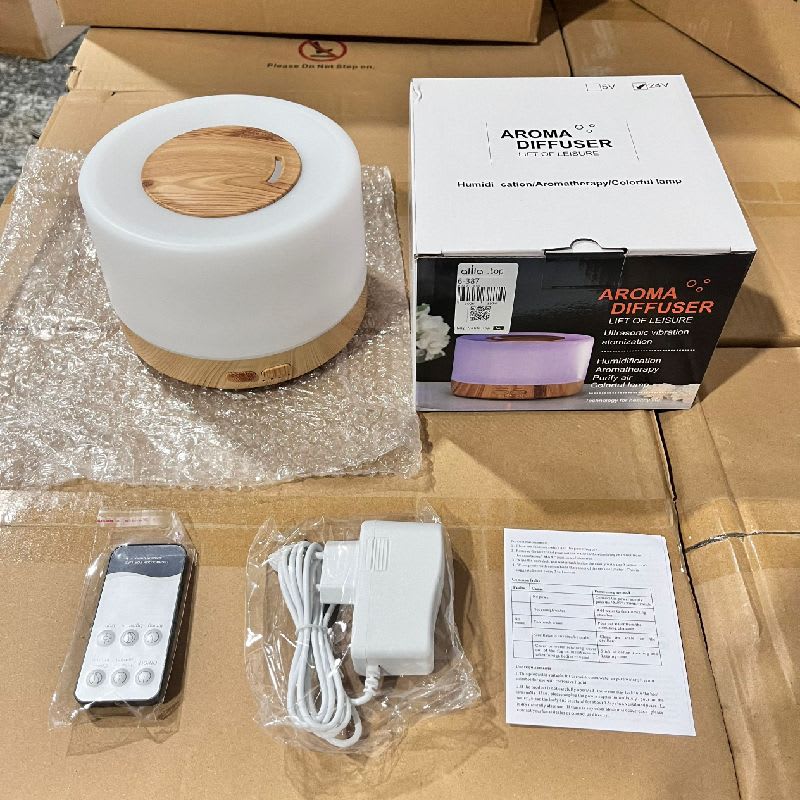 Humidificador con control remoto difusión ultrasónica aire 7LED luz de madera 700ML7 — foto 9