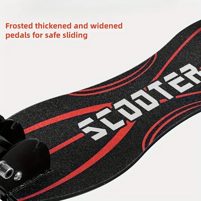 Patineta Plegable Blanca con Doble Freno y Plataforma Ancha y Gruesa — foto 4