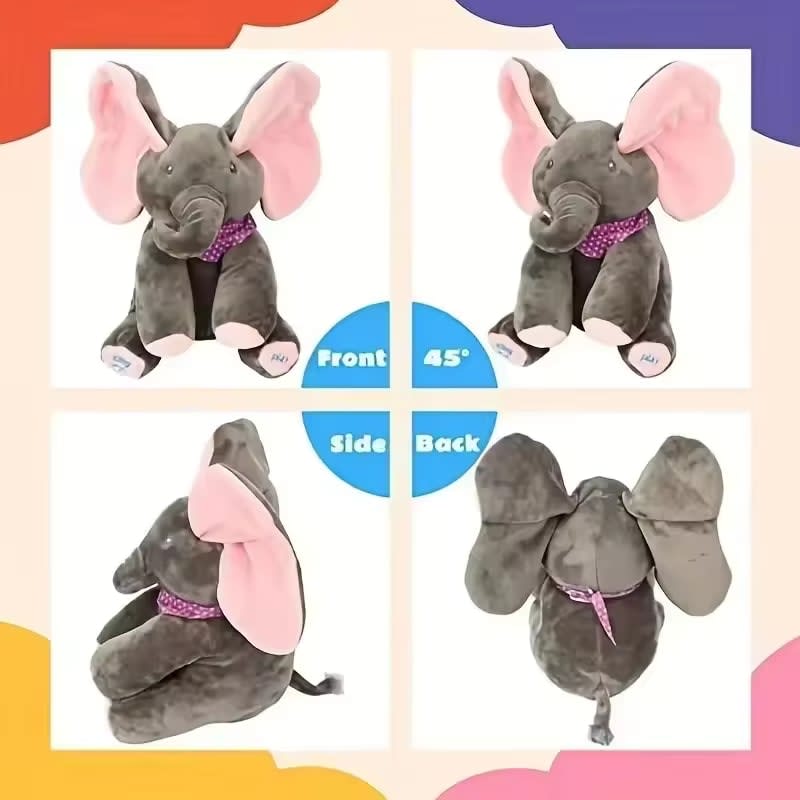 Azul jugar a las escondidas elefante muñeca. — foto 4