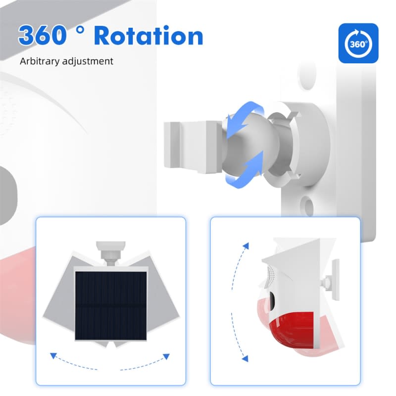 Solar Alarma Smart Wifi Con Sensor Movimiento 120db Usb — foto 6