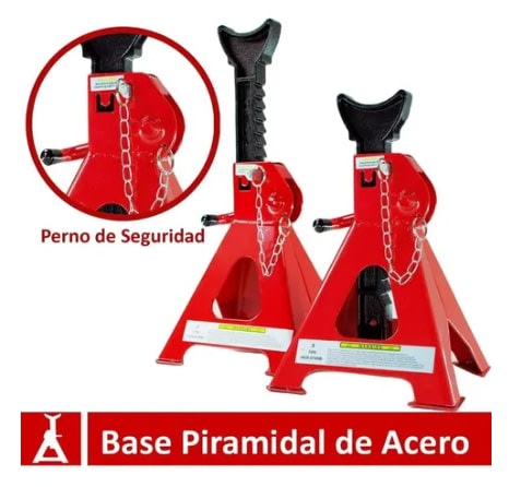 Gata Hidráulica 3 Ton +seguro, con 2 Banquillos Mecánicos Caballete — foto 1