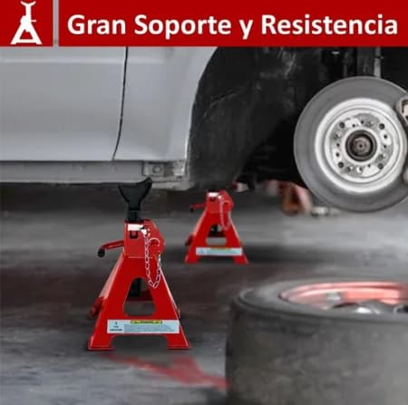 Gata Hidráulica 3 Ton +seguro, con 2 Banquillos Mecánicos Caballete — foto 3