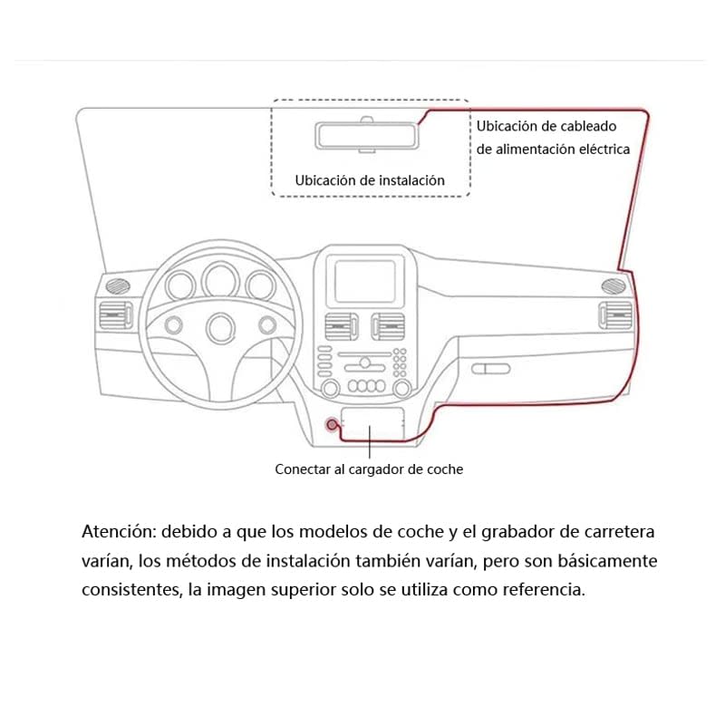 Espejo Carro Retrovisor Dvr Cámara D Reversa 4.3 PuLG 1080hd — foto 7