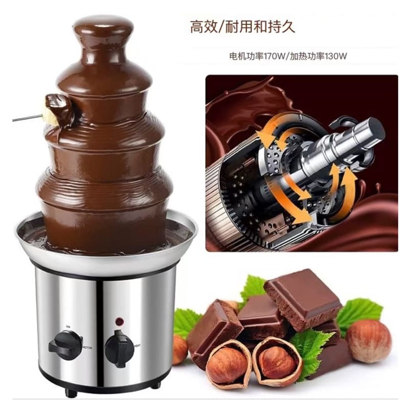 30L Cascada Fuente Chocolate Fondue 4 Niveles Acero Inoxidable — foto 5