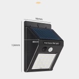 Foco Led Solar 20 Led Con Sensor Movimiento Exterior — miniatura 3