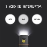 1000ml Lámpara para bicicleta delantera y trasera TK3 recargable impermeable — miniatura 5
