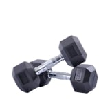 Mancuerna Hexagonal 7.5kg Acero Y Caucho Overfit Color Negro — miniatura 2
