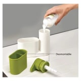 2in1 Verde Dispensador Jabón Líquido Lavalozas Lavaplatos Porta Esponja — miniatura 3