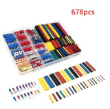 Pack 678 Pcs Tubos Termocontraible Retráctil Colores Mixtos Surtidos — miniatura 1