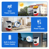 Solar Alarma Smart Wifi Con Sensor Movimiento 120db Usb — miniatura 5