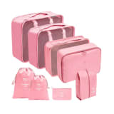 Bolsas De Viaje 8 En 1 Bolsas Organizadoras De Viaje Maleta Rosa — miniatura 3