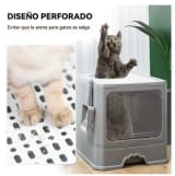 40*50*40cm Arenero Gato Cerrado Baño Sanitario Con Tapa Y Pala Grande — miniatura 5