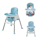 Silla De Bebé Comer Portátil Con Ruedas Kinder El azul31 — miniatura 1