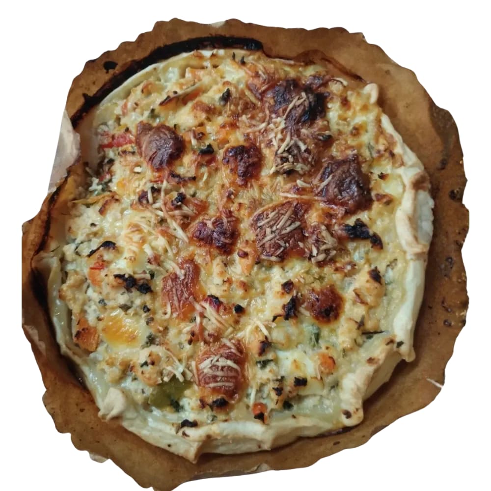 Tarta de pollo y vegetales