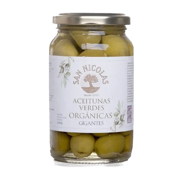 Aceitunas verdes gigantes orgánicas