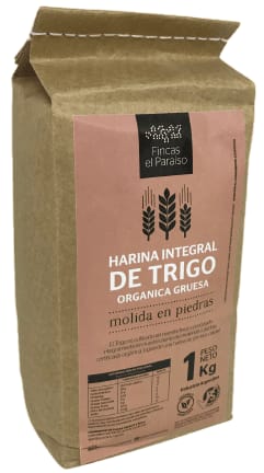 Harina Trigo Integral Organica Gruesa -Molida En Piedras-
