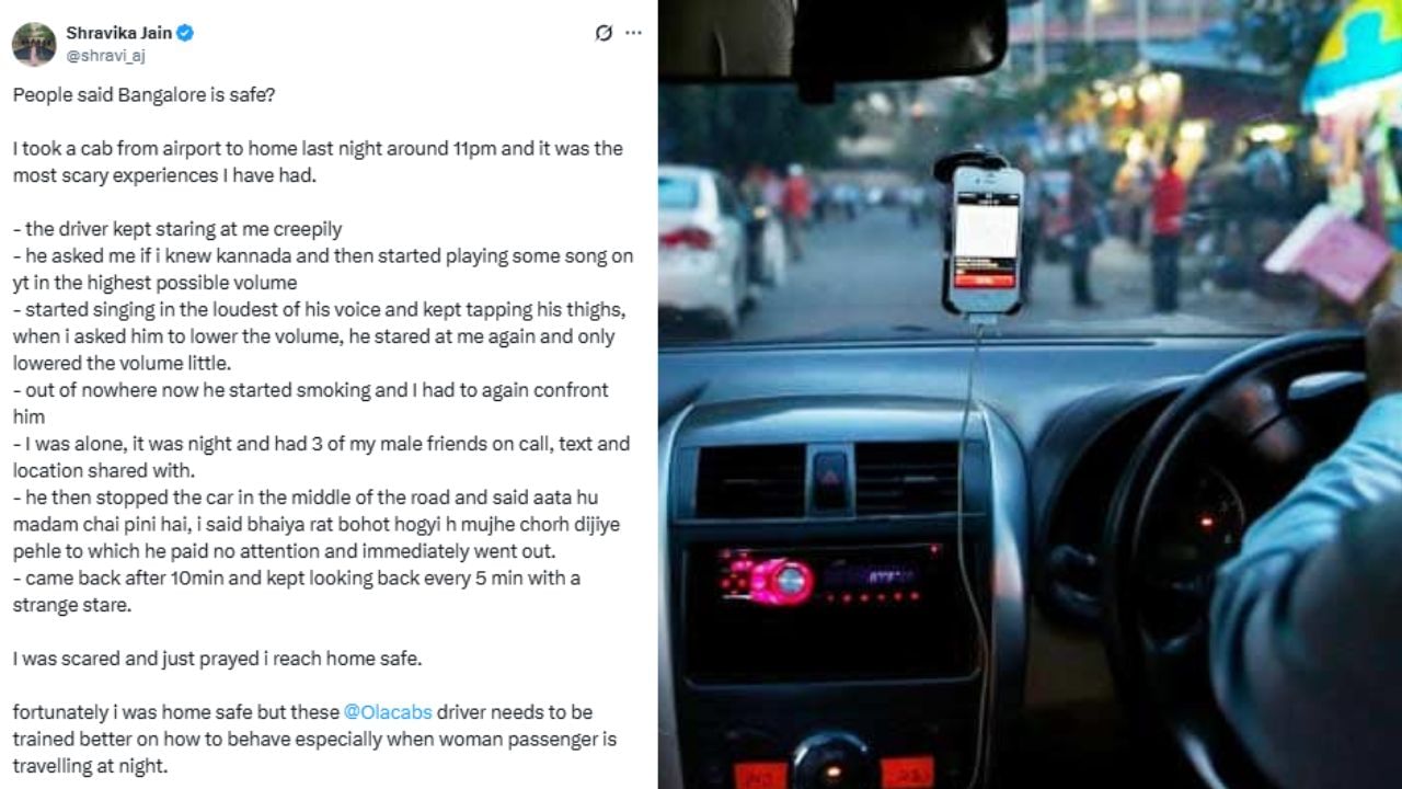 Safety Concerns in Bengaluru Cabs: Woman Shares Disturbing Experienc Safety Concerns in Bengaluru Cabs: Woman Shares Disturbing Experienc