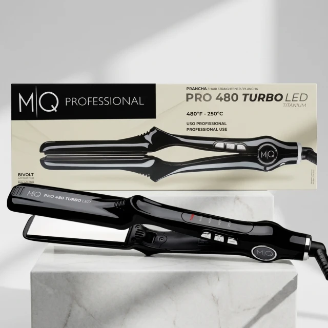 MQ Professional Pro 480 Turbo LED Titanium – Fer à Lisser Professionnel