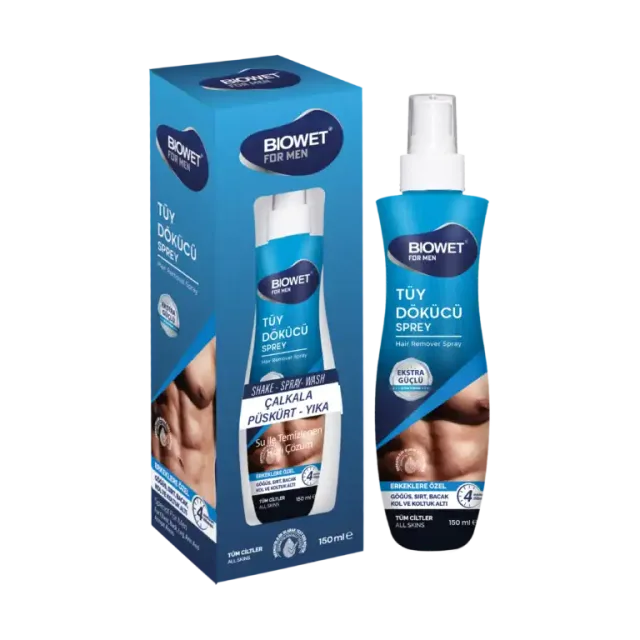 BIOWET FOR MEN Spray Dépilatoire Extra Puissant Homme