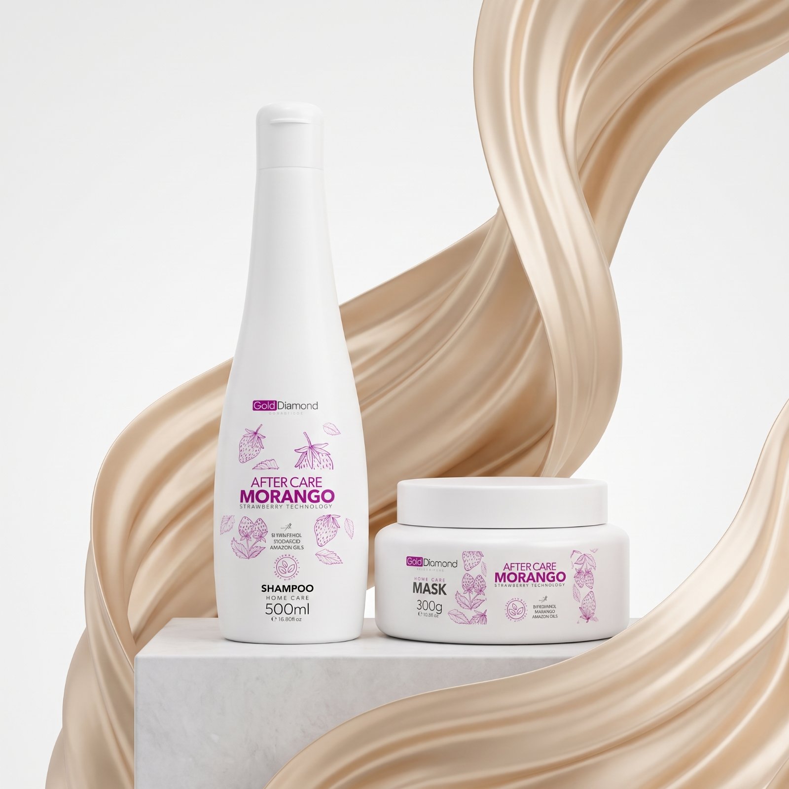 Pack After Care Morango Strawberry Gold Diamond : Soin Post-Lissage Sans Sulfate