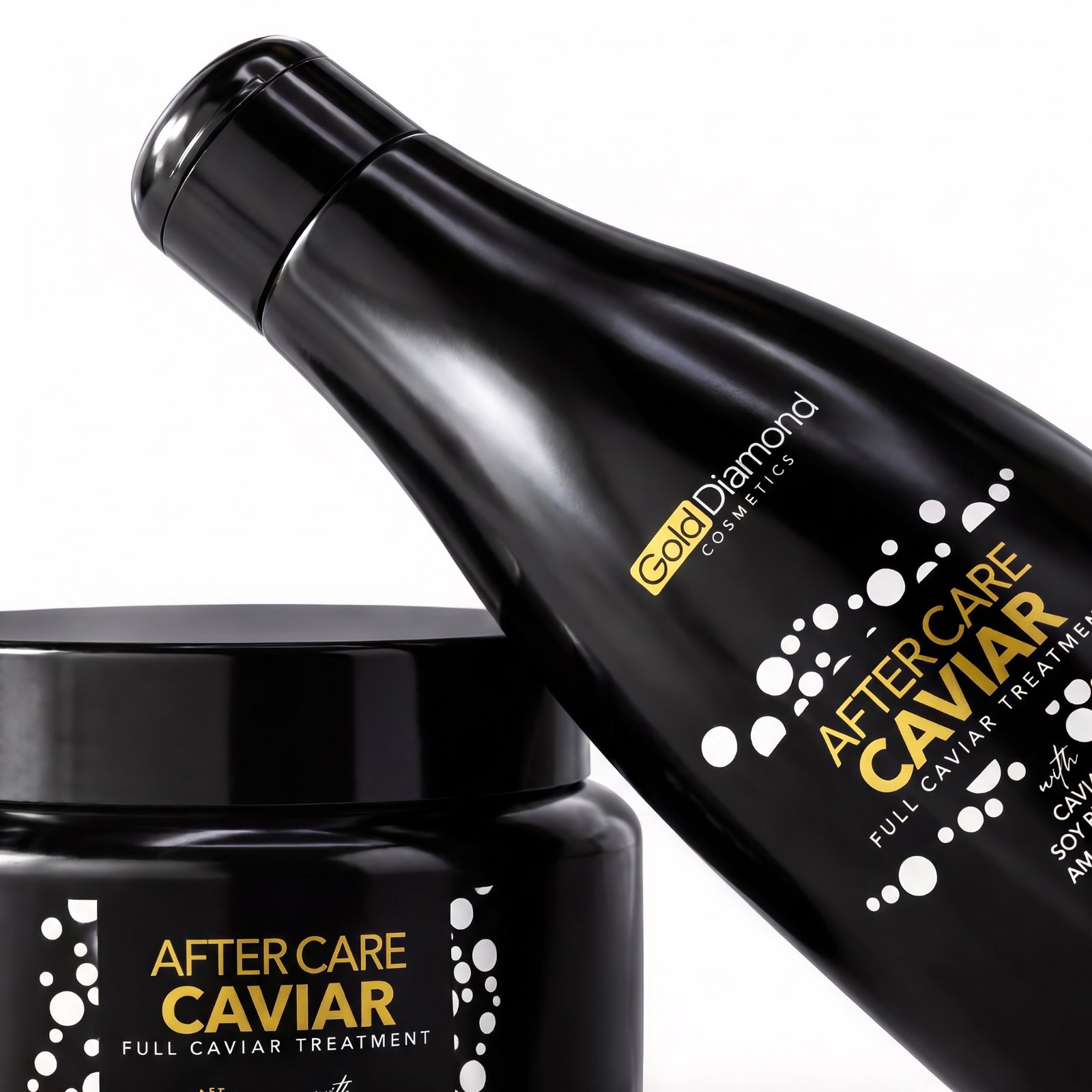 Pack Gold Diamond Caviar : Shampooing et Masque Réparateur Post-Lissage