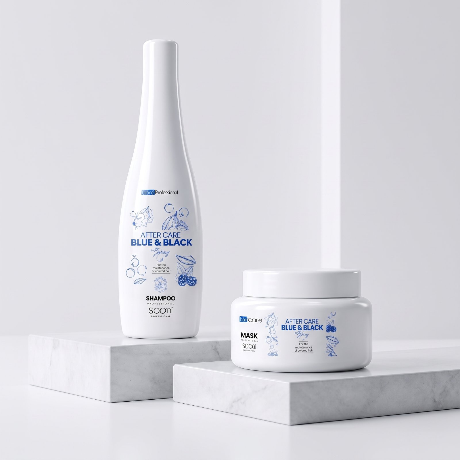 Pack After Care Blue & Black Berry : Shampooing et Masque Post-Lissage Sans Sulfate